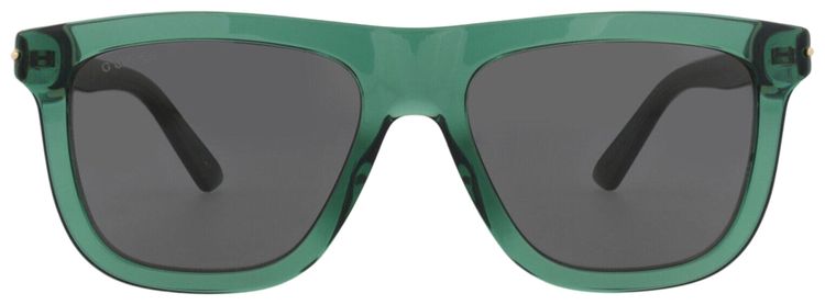 Gucci Square Frame Recycled Acetate Sunglasses GreenGrey