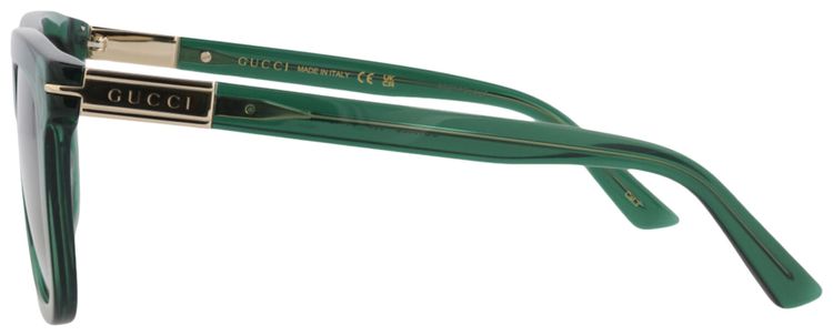 Gucci Square Frame Recycled Acetate Sunglasses GreenGrey