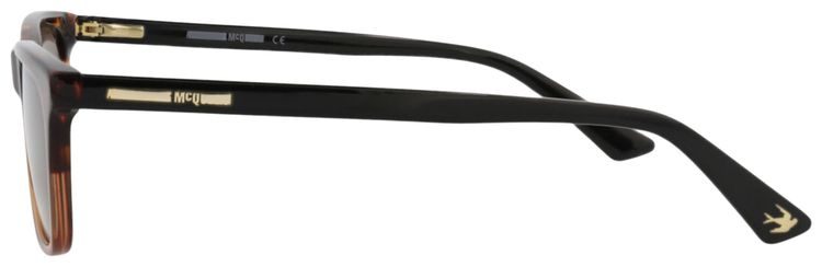 Alexander McQueen Square Frame Acetate Sunglasses HavanaBlackBrown