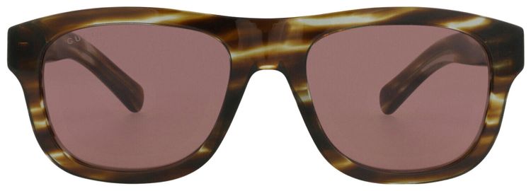 Gucci Square Frame Recycled Acetate Sunglasses HavanaBrown