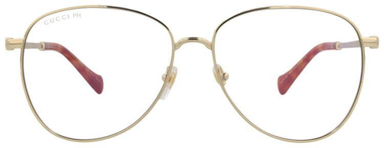 Gucci Aviator Frame Metal Sunglasses GoldTransparent