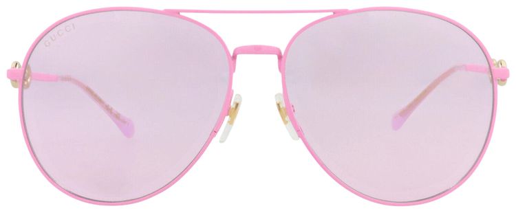 Gucci Aviator Frame Metal Sunglasses Fuchsia