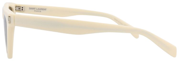 Saint Laurent Cat Eye Frame Recycled Acetate Sunglasses IvoryGrey