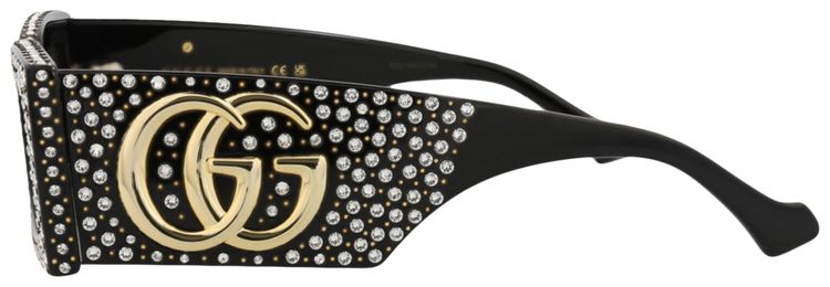 Gucci Square Frame Recycled Acetate Sunglasses BlackGrey