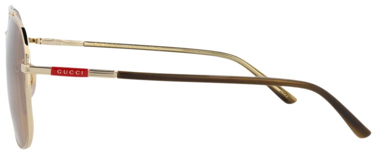 Gucci Aviator Frame Metal Sunglasses GoldHavanaBrown