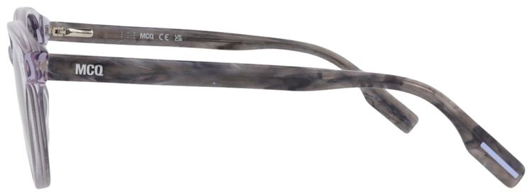 Alexander McQueen Round Frame Acetate Sunglasses GreyBlack