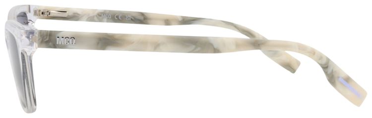 Alexander McQueen Square Frame Acetate Sunglasses CrystalWhiteGrey