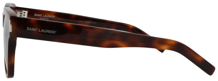 Saint Laurent Square Frame Acetate Sunglasses HavanaGreen