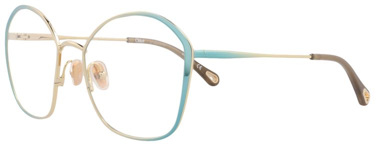 Chloe Round Frame Metal Optical Frames BlueTransparent