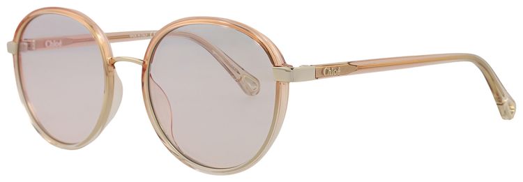 Chloe Round Frame Injection Sunglasses OrangeTransparent