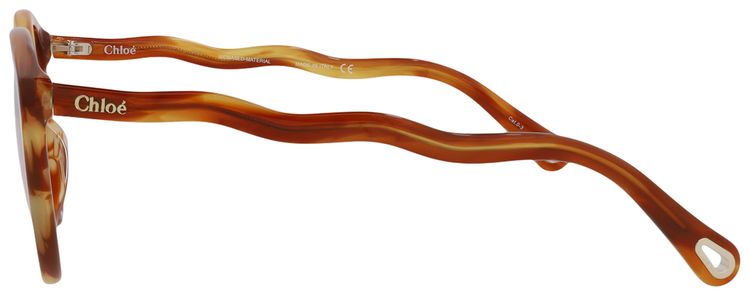 Chloe Cat Eye Frame Bio Acetate Sunglasses HavanaTransparent