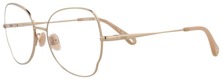 Chloe Round Frame Metal Optical Frames GoldTransparent