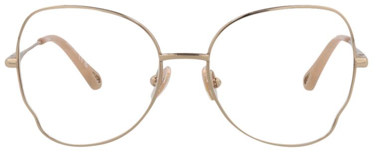 Chloe Round Frame Metal Optical Frames GoldTransparent