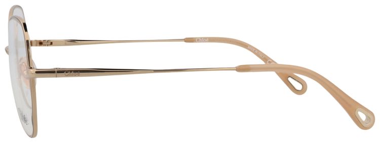 Chloe Round Frame Metal Optical Frames GoldTransparent