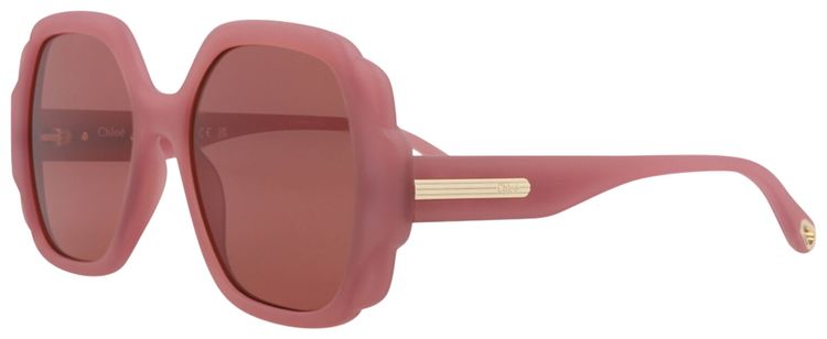 Chloe Round Frame Recycled Injection Sunglasses VioletRed