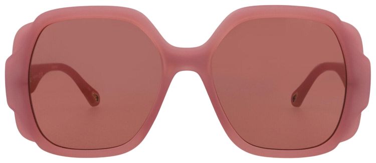 Chloe Round Frame Recycled Injection Sunglasses VioletRed