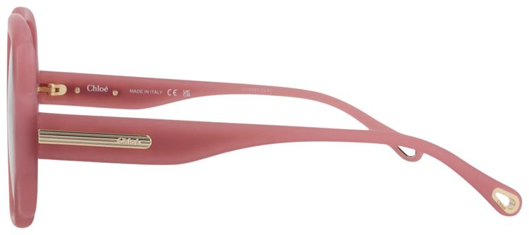 Chloe Round Frame Recycled Injection Sunglasses VioletRed