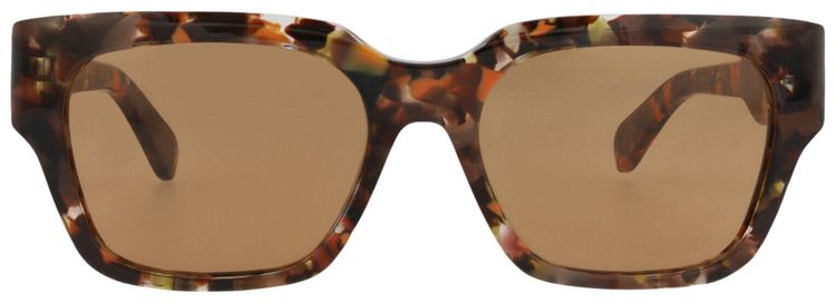 Chloe Square Frame Recycled Acetate Sunglasses HavanaBrown