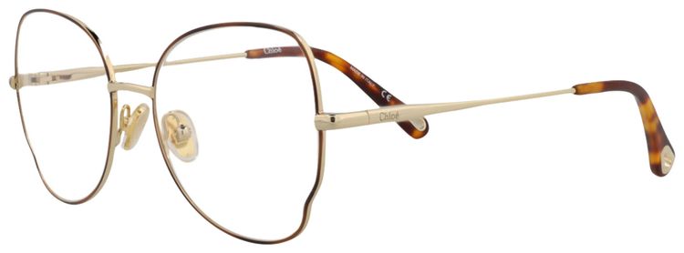 Chloe Round Frame Metal Optical Frames HavanaGoldTransparent