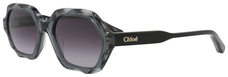 Chloe Square Frame Recycled Acetate Sunglasses GreyBlack