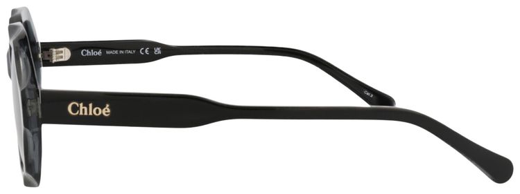 Chloe Square Frame Recycled Acetate Sunglasses GreyBlack