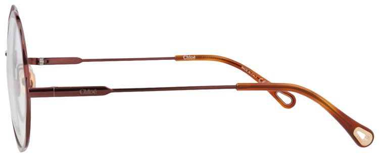 Chloe Round Frame Metal Optical Frames BrownTransparent