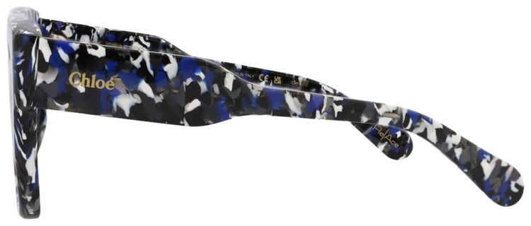 Chloe Square Frame Recycled Acetate Sunglasses HavanaGrey