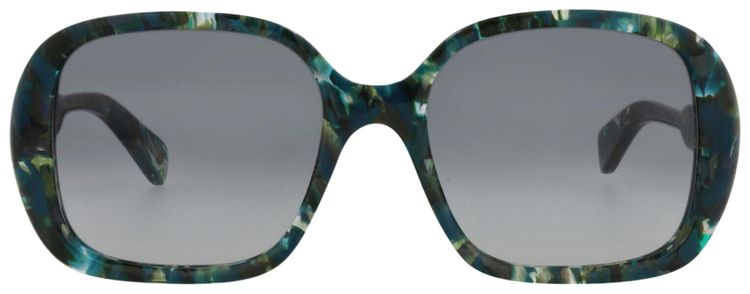 Chloe Square Frame Recycled Acetate Sunglasses GreenGrey