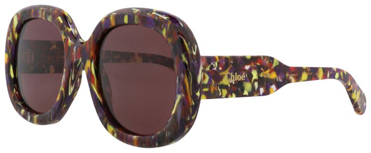 Chloe Square Frame Recycled Acetate Sunglasses Violet