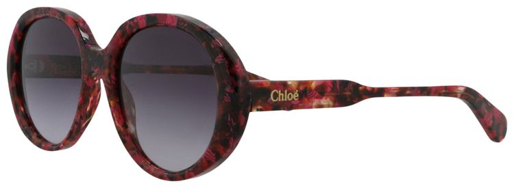 Chloe Round Frame Recycled Acetate Sunglasses HavanaGrey