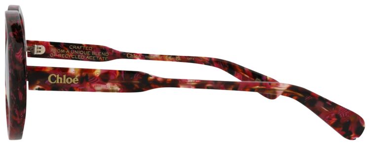 Chloe Round Frame Recycled Acetate Sunglasses HavanaGrey