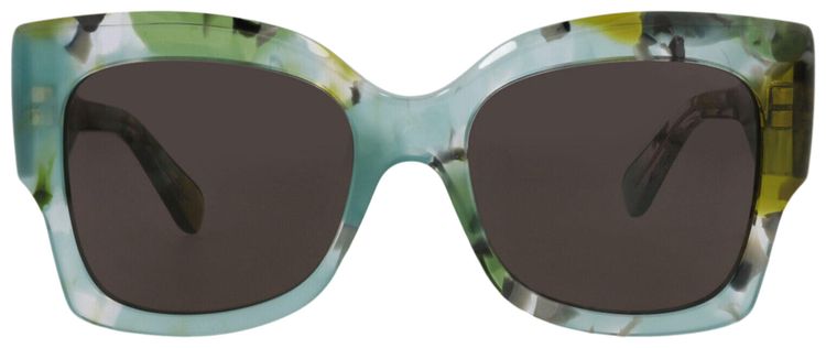 Chloe Square Frame Recycled Acetate Sunglasses GreenGrey