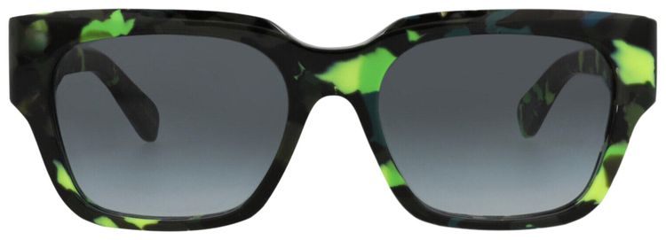 Chloe Square Frame Recycled Acetate Sunglasses GreenGrey