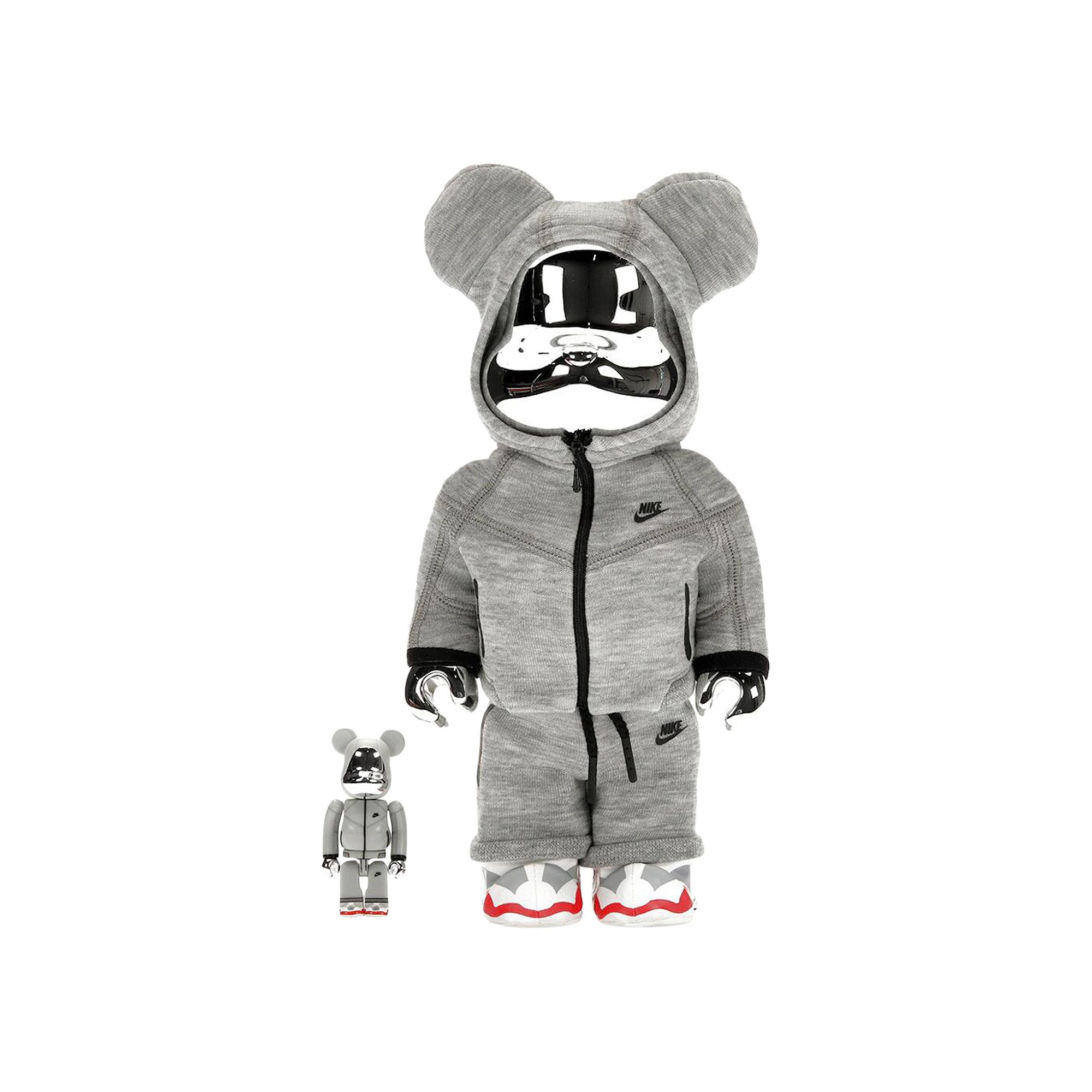 Buy BE@RBRICK x Nike Tech Fleece N98 100% & 400% Set 'Grey