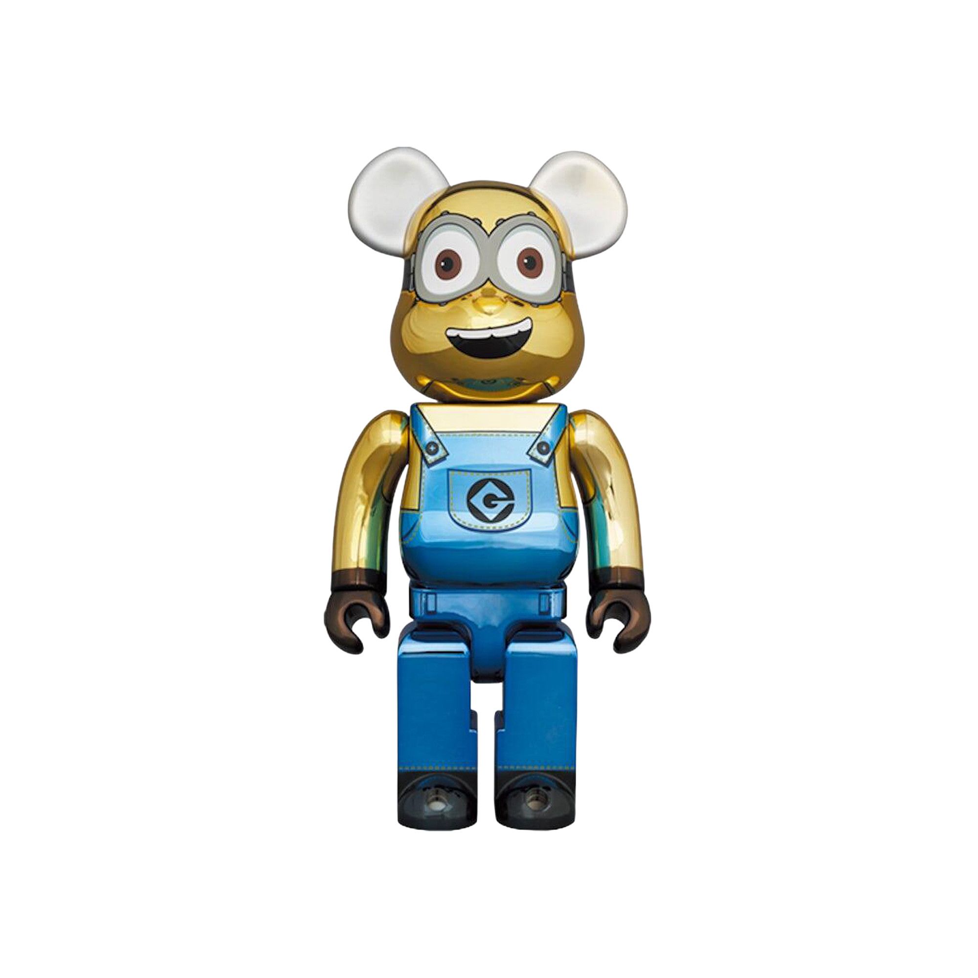 Buy BE@RBRICK x The Minions Dave 1000% 'Gold Chrome' - 12883