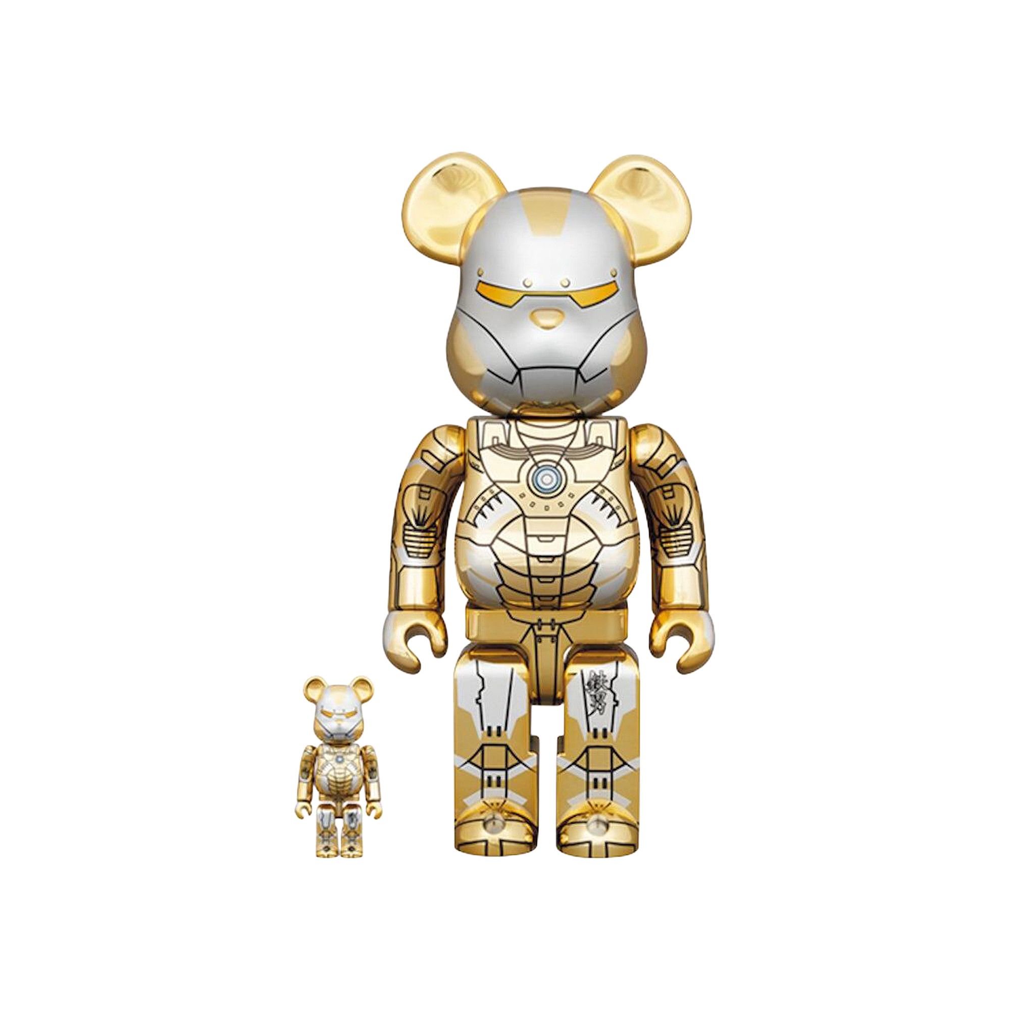 BE@RBRICK SORAYAMA IRONMAN 100％ & 400％ Buy BE@RBRICK x Hajime Sorayama x Marvel Iron Man Reverse 100