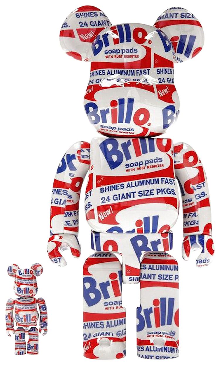 BERBRICK x Andy Warhol Brillo 100  400 Set WhiteBlueRed