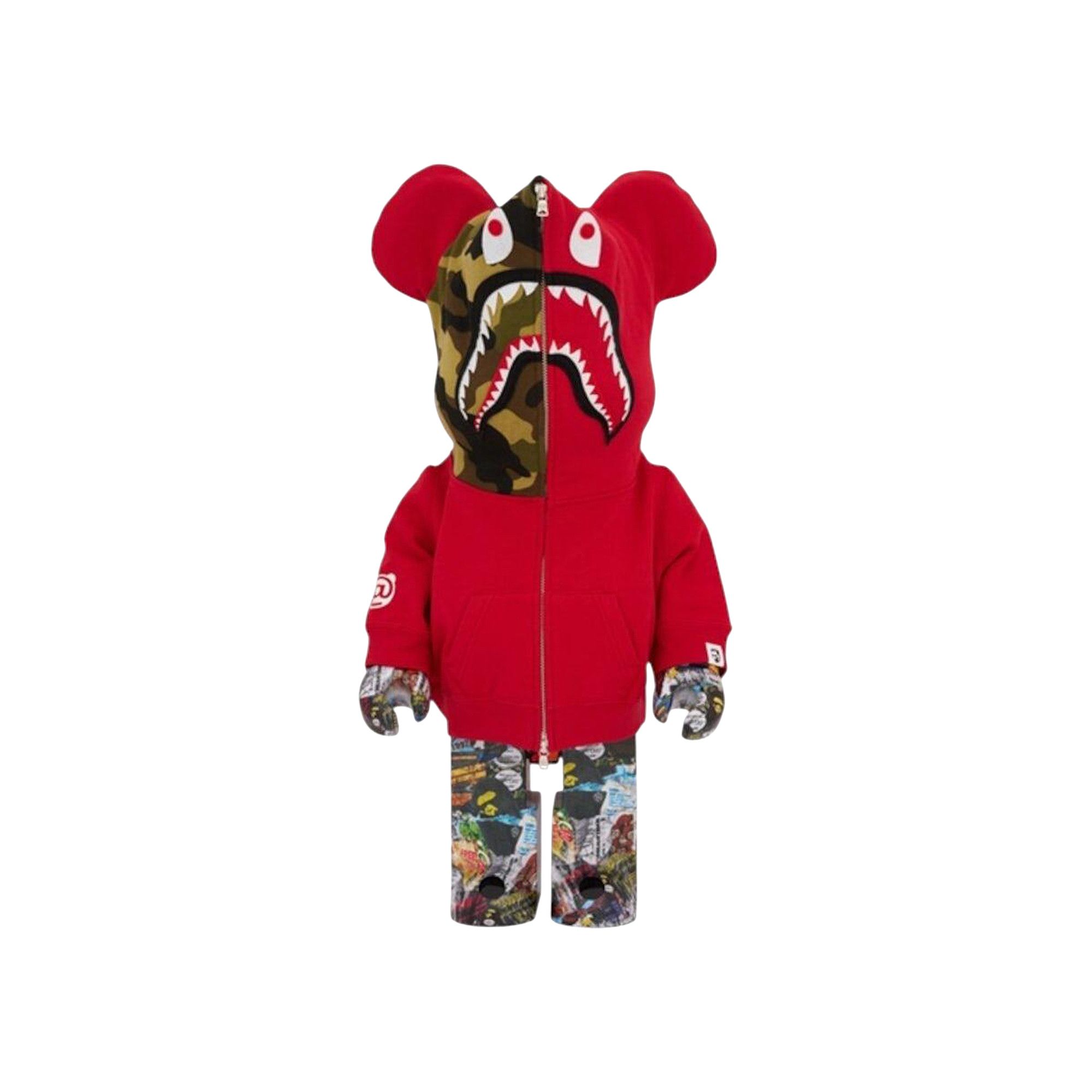 BE@RBRICK BAPE(R) LEGACY CAMO RED 1000％ Buy BE@RBRICK x BAPE(R) Legacy Camo Shark 1000% 'Red' - 12883