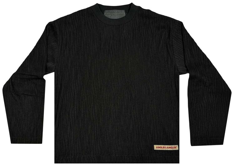Jungles Wavy Long Sleeve Tee Black