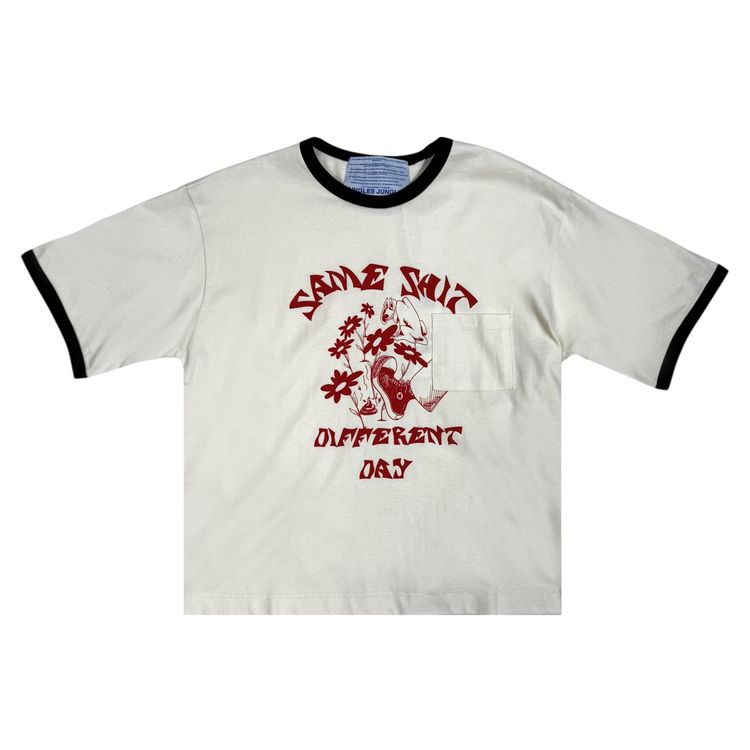 Jungles Same Shit Ringer Tee Birch