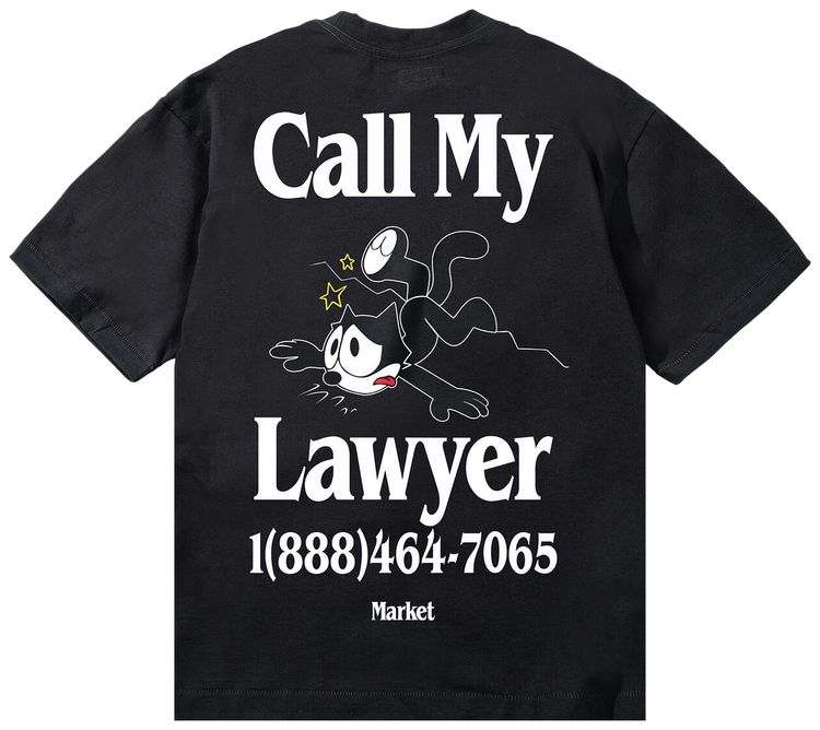 Market Felix The Cat Call My Lawyer Tee Shirt Vintage Black