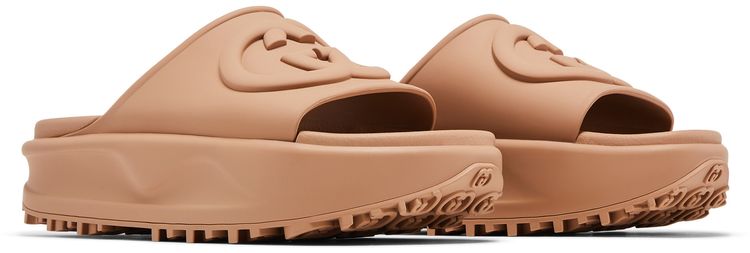 Gucci Wmns Slide Sandal Interlocking G   Brown