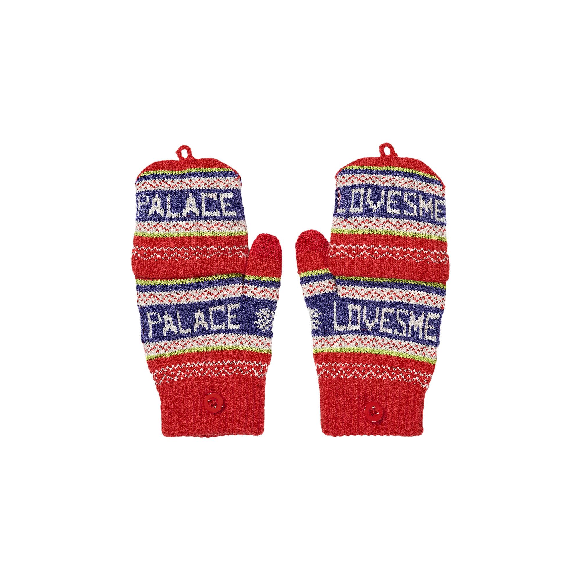 Buy Palace Loves Me Knitted Gloves 'Red' - P29ACC102 | GOAT