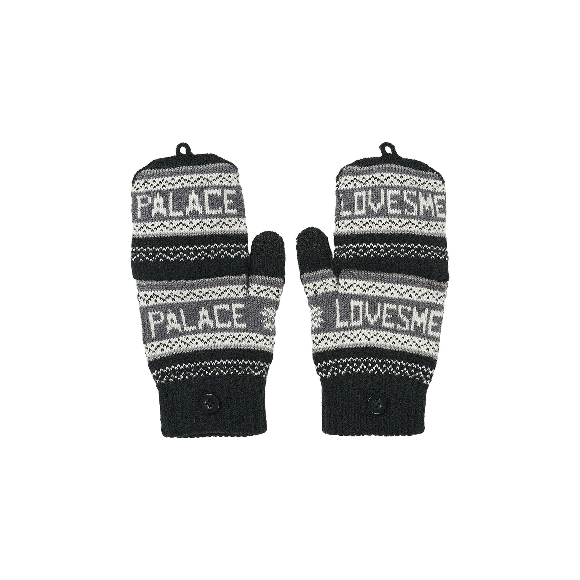 黒　palace loves me knitted gloves black Buy Palace Loves Me Knitted Gloves 'Black' - P29ACC103 | GOAT