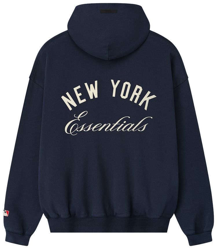 Fear of God Essentials Yankees Sport Hoodie Dark Sapphire