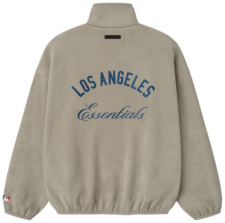 Fear of God Essentials Dodgers Suede Fleece Modern Half Zip Seal