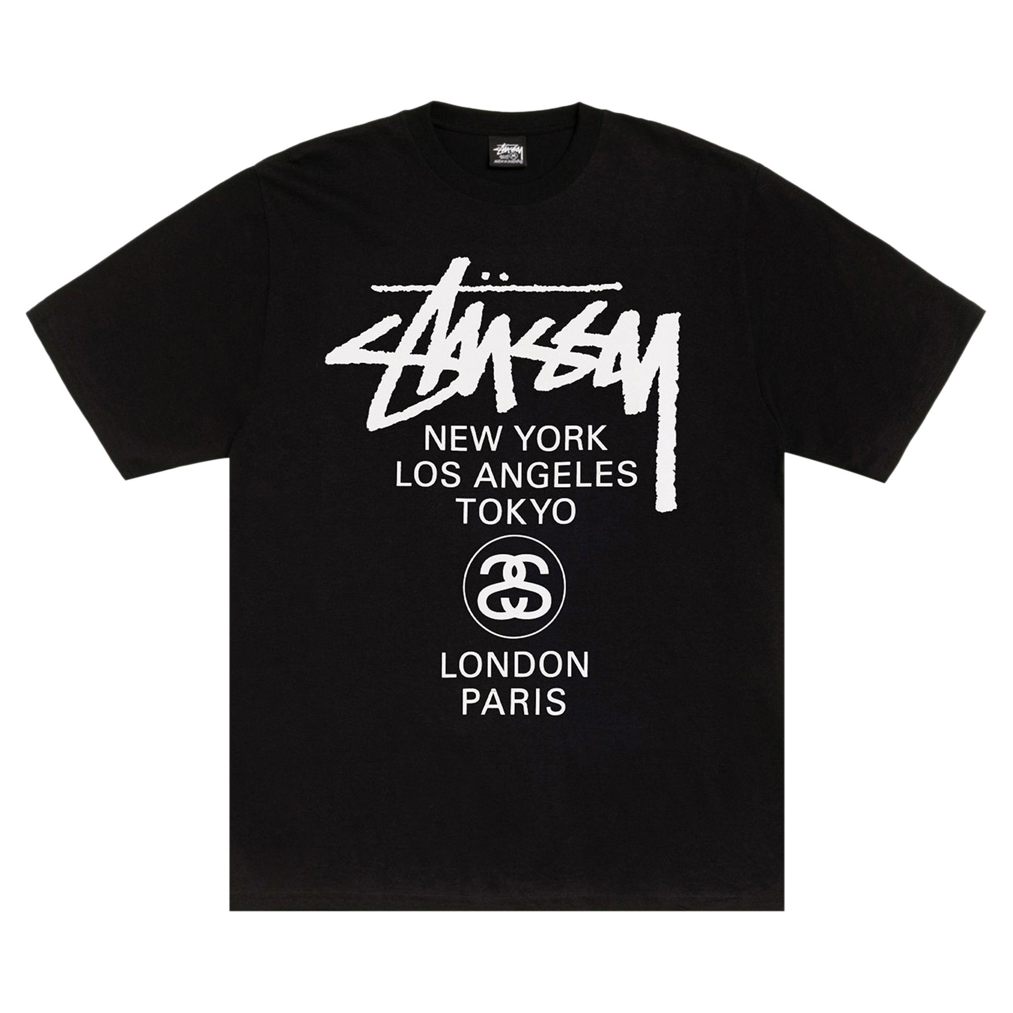 Buy Stussy World Tour Tee 'Black' - 3903962 BLAC | GOAT