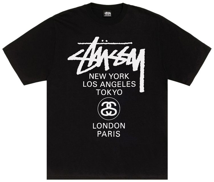 Stussy World Tour Tee Black