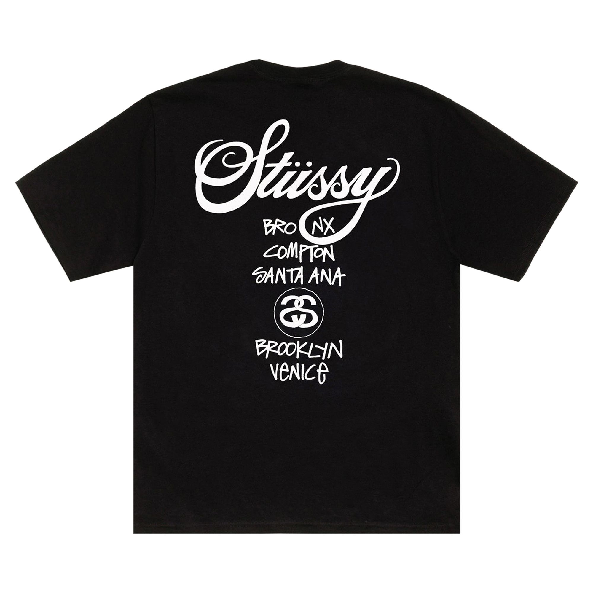 Buy Stussy World Tour Tee 'Black' - 3903962 BLAC | GOAT