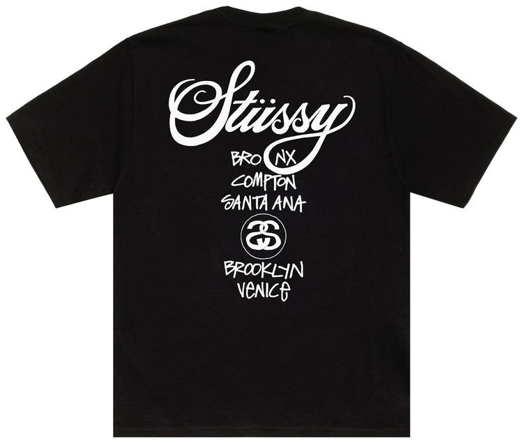 Stussy World Tour Tee Black